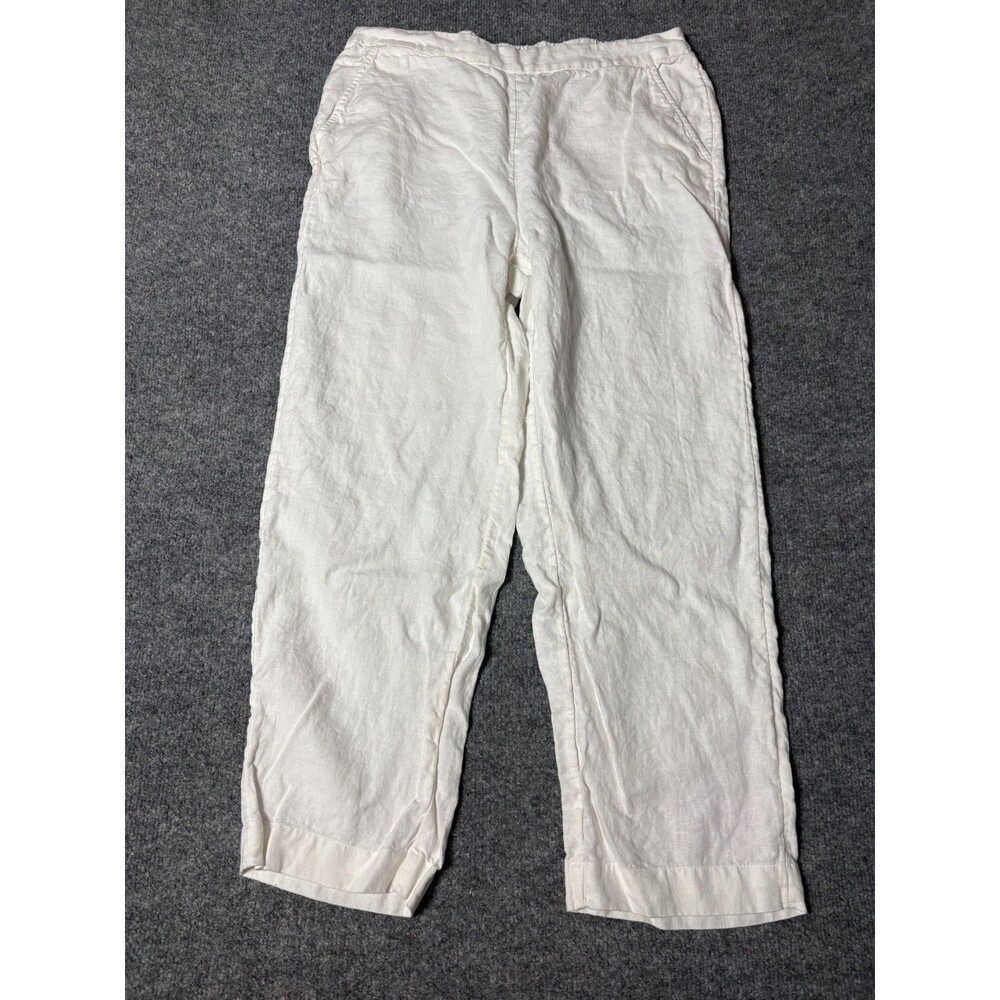 Chicos Pants Womens Chico Size 1.5 US 10 White Linen